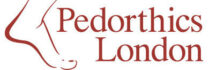 Pedorthics London Logo red on white